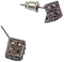 Dice Stud Earrings - Black Ice