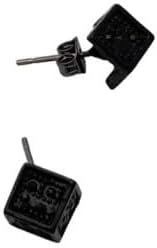 Dice Stud Earrings - Black