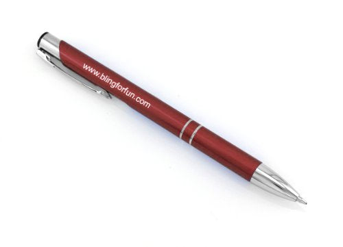 GIFTS INFINITY Personalized Metal Ball Point Pen Free Engraving. (Burgundy)