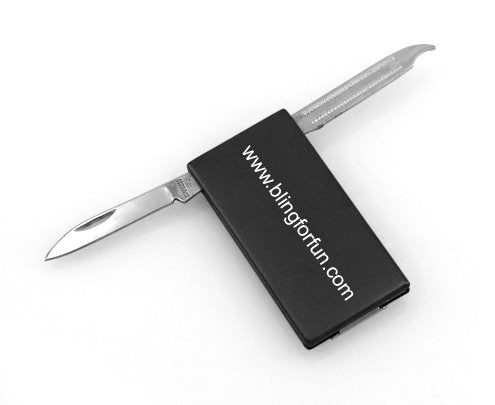 Personalized Stainless Steel Multi Tool Money Clip - Free Engraving (Black)