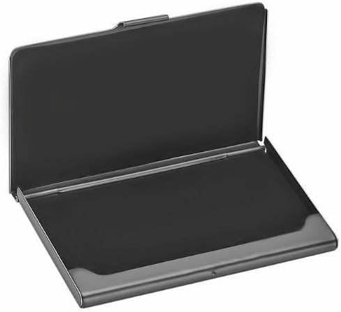 GIFTS INFINITY UV Printed Personalized Business Card Holder - Free Engraving (Black)