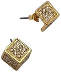 Dice Stud Earring - Gold