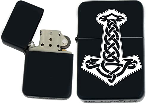 Celtic Knot and Viking Designs Laser Engraved Unique Collectible s Infinity Black Matt Windproof Lighters! (V-22) - Christmas, Halloween & Valentines Day Gift