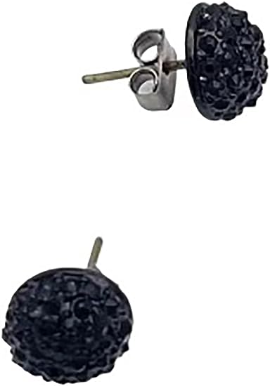Disco Ball Stud Earring - Black