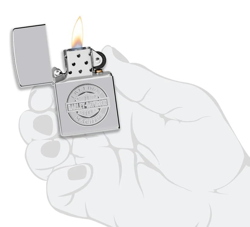 Personalized Clasic Zippo Harley-Davidson Windproof Oil Lighter Free Engraving (49829) - Christmas, Halloween & Valentines Day Gift
