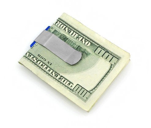 GIFTS INFINITY Black Ice Gun Metal Personalized Metal Money Clip Free Engraving … (Red)