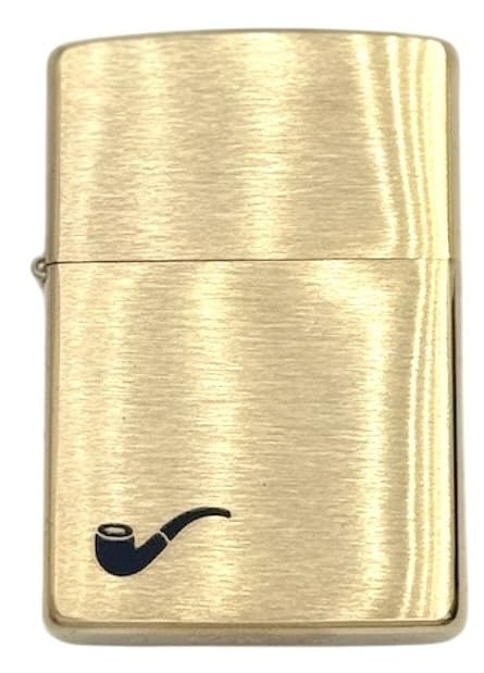 Personalized ZIPPO Classic Pipe Windproof Oil Lighter Engraving (Gold)