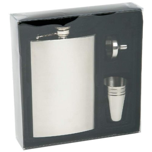 Maxam 6pc Stainless Steel Flask Set