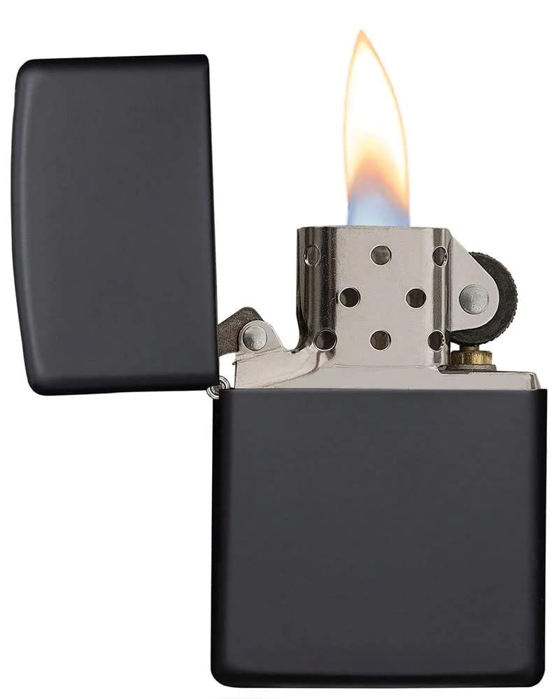 Custom Personalized ZIPPO Lighter Black Matte Windproof - Free Engraving (218MTBK) - Christmas, Halloween & Valentines Day Gift