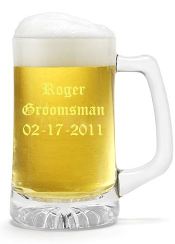 Engraved Sprots Beer Mug 25oz Groomsman Mug - Free Engraving
