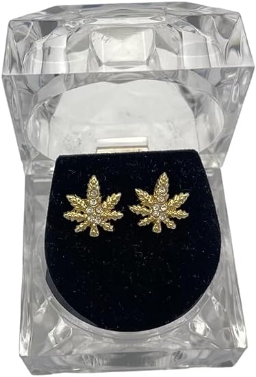 Leaf Stud Earrings - Gold