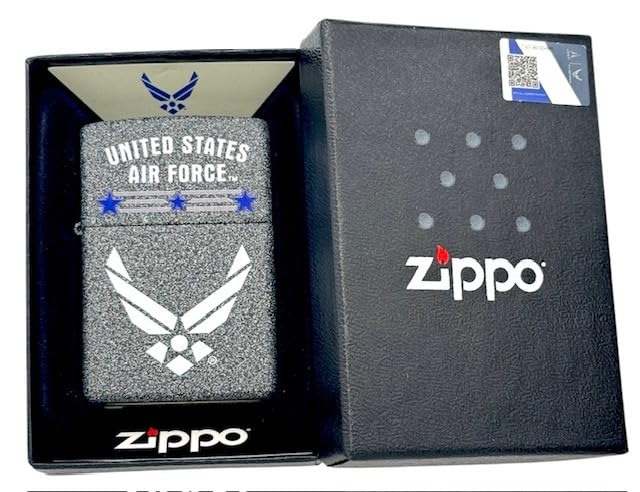 Personalized Zippo US Army Airborne Air Force Lighter Classic - Engraving (Stone)