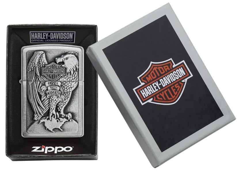 Personalized Clasic Zippo Harley-Davidson Windproof Oil Lighter Free Engraving (H-231) - Christmas, Halloween & Valentines Day Gift