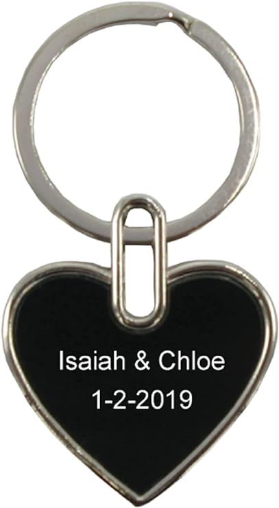 GIFTS INFINITY Custom Personalized Heart Love Forever Keychain - Free Laser Engraving