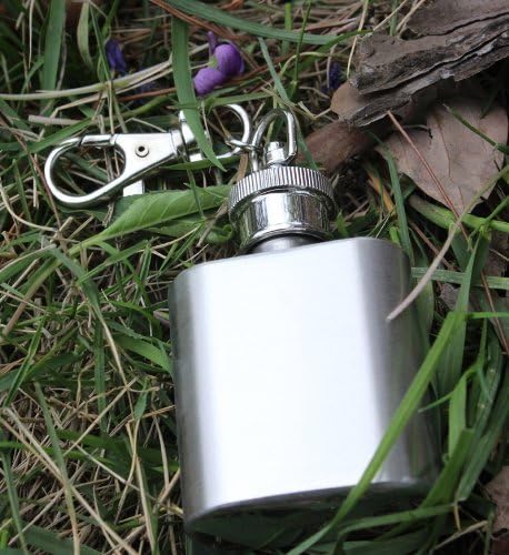 Gifts Infinity 2 size of Stainless Steel Brushed and Polished Keychain Flask