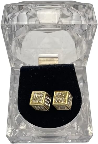 Dice Stud Earring - Gold