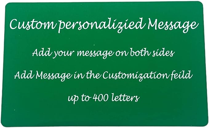 Personalized Wallet Insert Card - Green