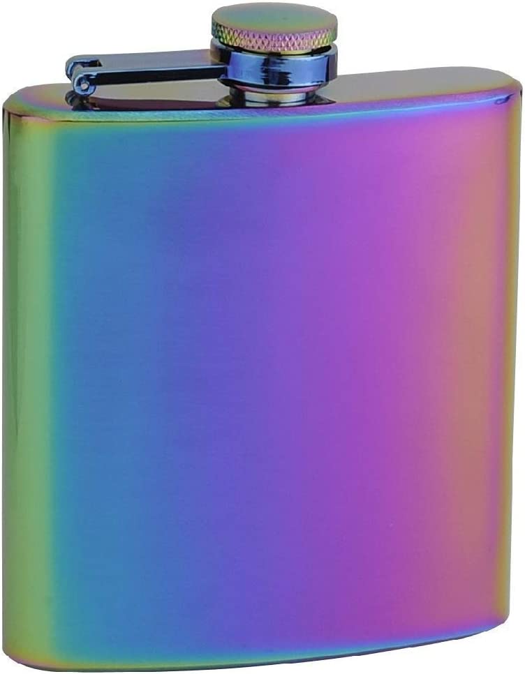 GIFTS INFINITY - Rainbow Stainless Steel Hip Flask with Assorted Colors, High Quality