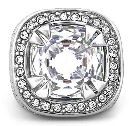 GIFTS INFINITY Silver Tone Synthetic Clear CZ Stone Men Rick Ross Hip Hop Style Ring (12)