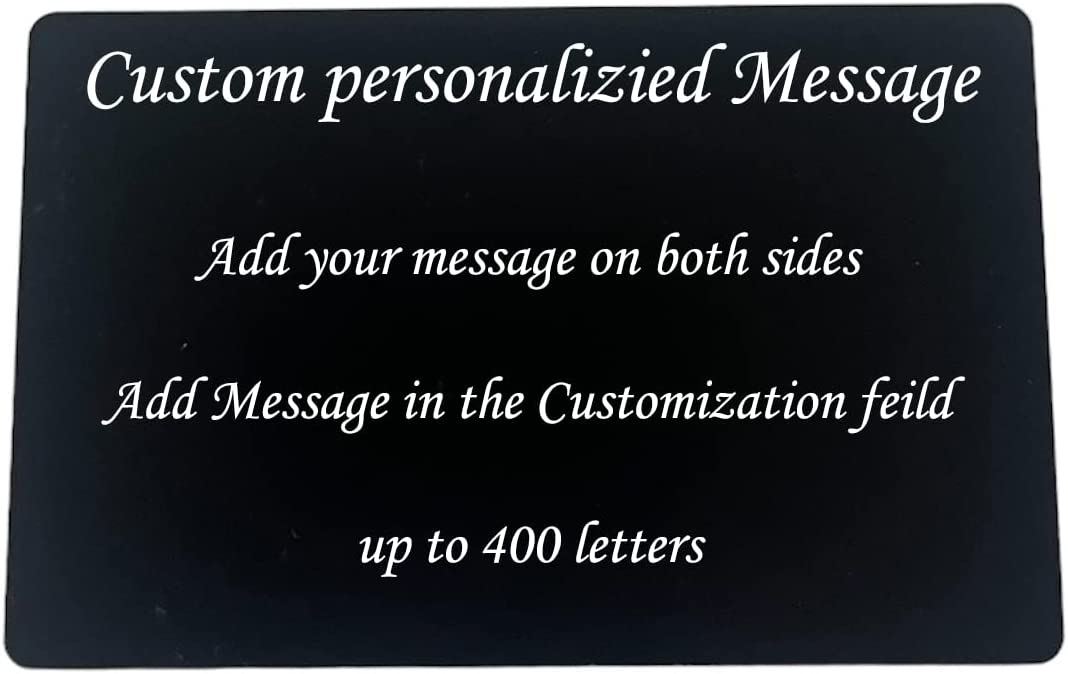 Blue Steel - Custom Wallet Insert Personalized with Any Message – 1 Piece (M-7)