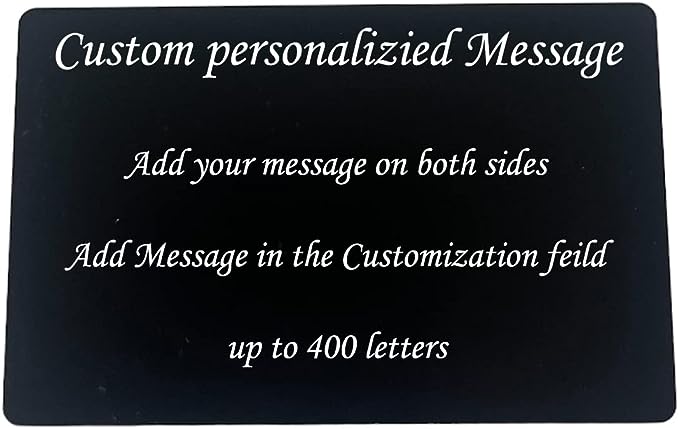 Personalized Wallet Insert Card (M-8)