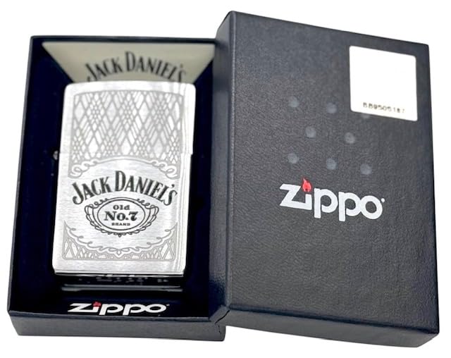 Custom Personalized Zippo Jack Daniel's Classic Windproof Lighter Free Engraving (Silver WH)