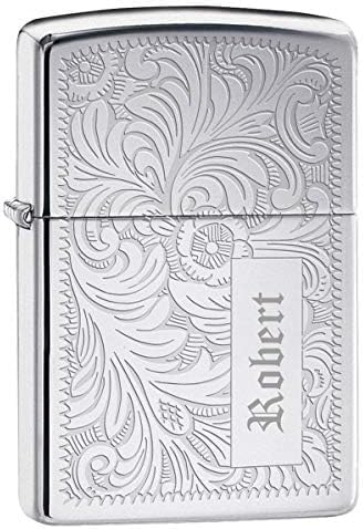 Custom Personalized ZIPPO Classic Pipe Windproof Oil Lighter Engraving (Venetian Gold)