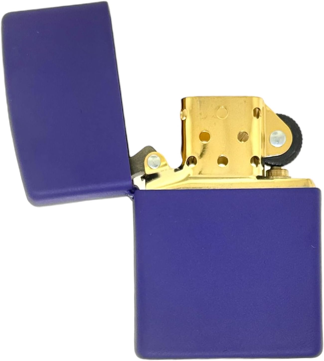 Personalized ZIPPO Classic Windproof Oil Lighter with Gold Inserts Engraving (Purple)