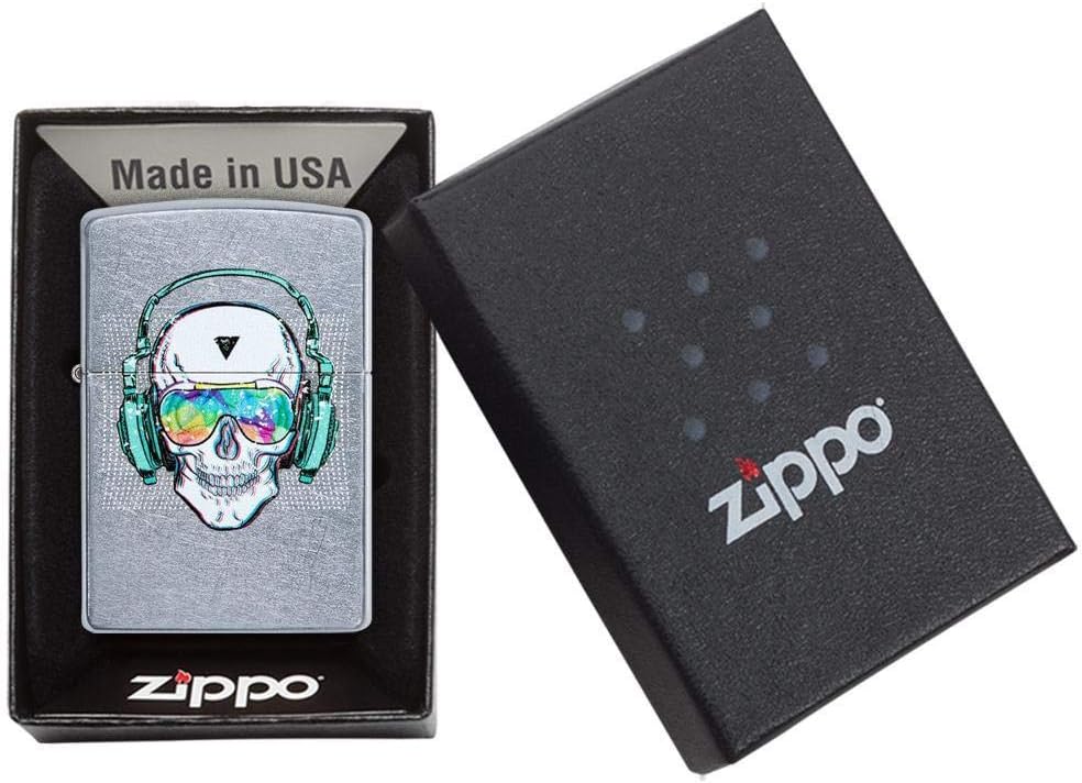 Custom Personalized ZIPPO Classic Skulls Designs Windproof Oil Lighter Engraving (29855)
