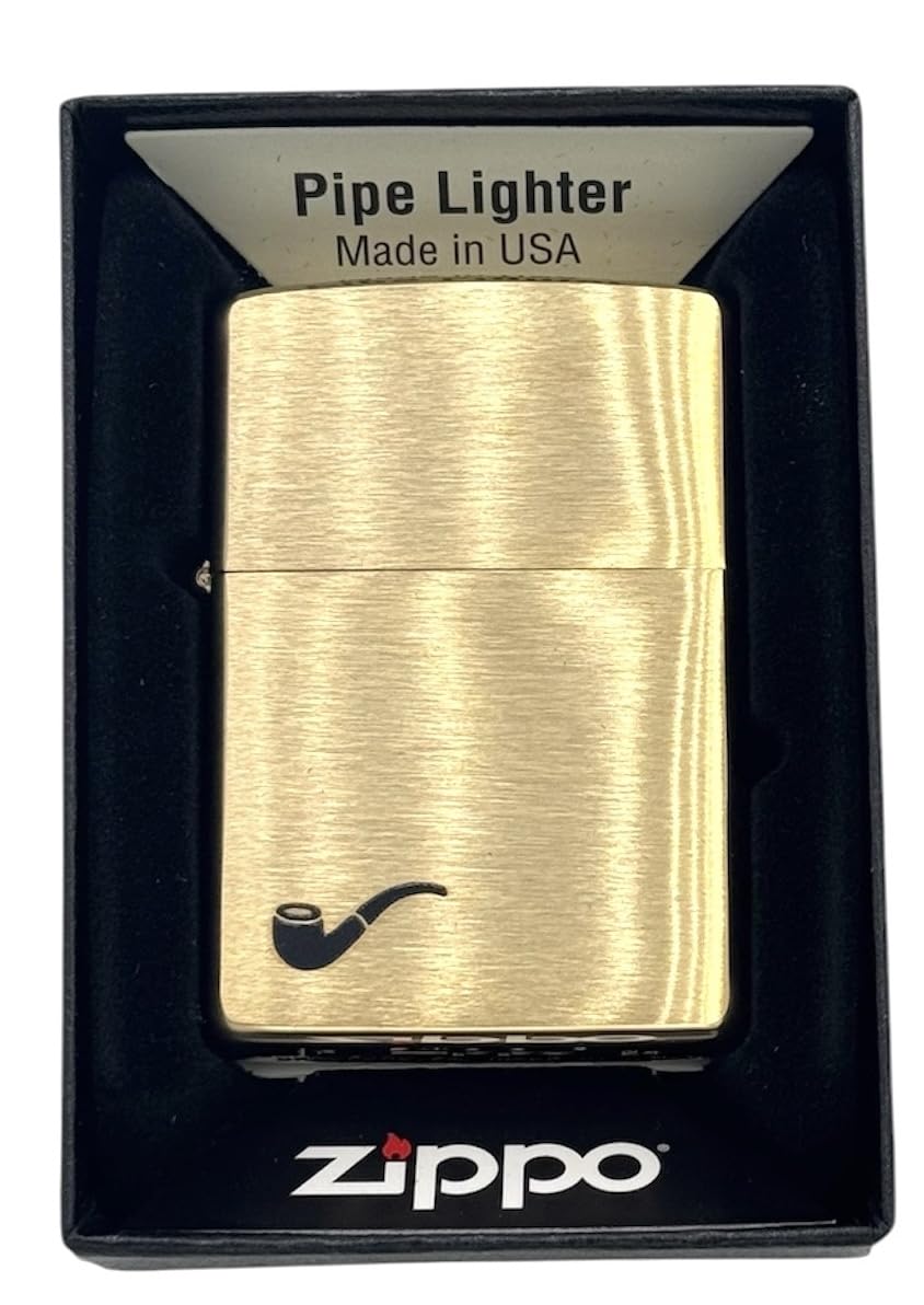 Personalized ZIPPO Classic Pipe Windproof Oil Lighter Engraving (Gold)
