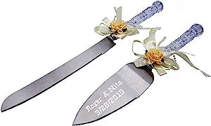 Personalized Cake Knife and Server Set