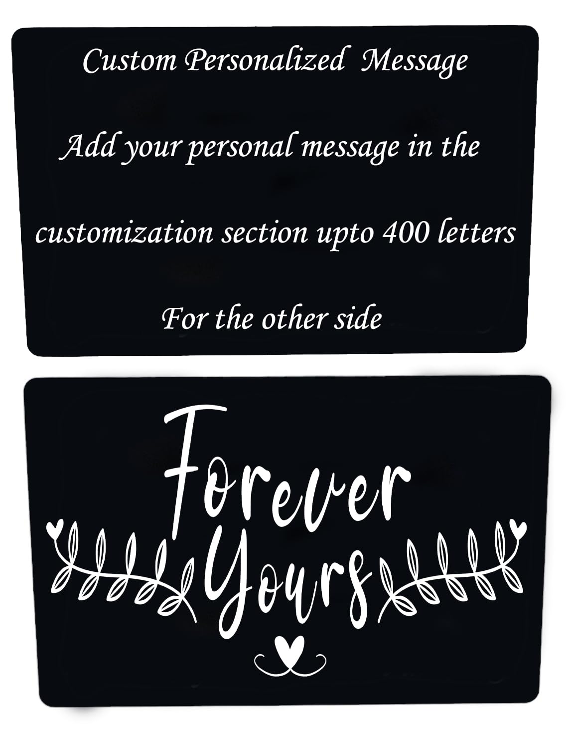 Custom Wallet Insert For Ever Love Personalized with Any Message - Boyfriend or Girlfriend Gift for Anniversary, Birthday, Engraved Aluminum Wallet Card (Fl-1)