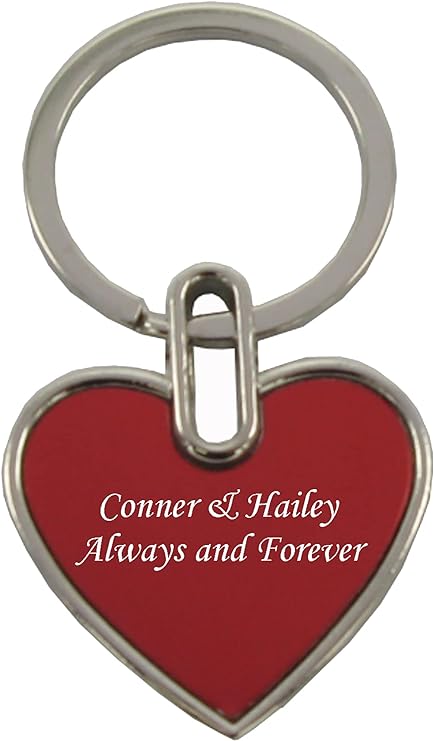 GIFTS INFINITY Custom Personalized Heart Love Forever Keychain - Free Laser Engraving