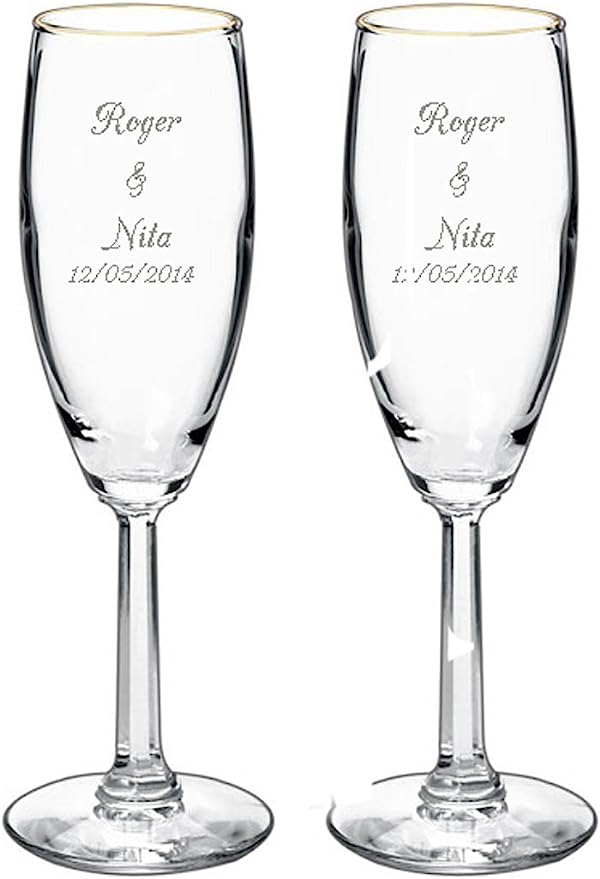 Personalized Toasting Flutes