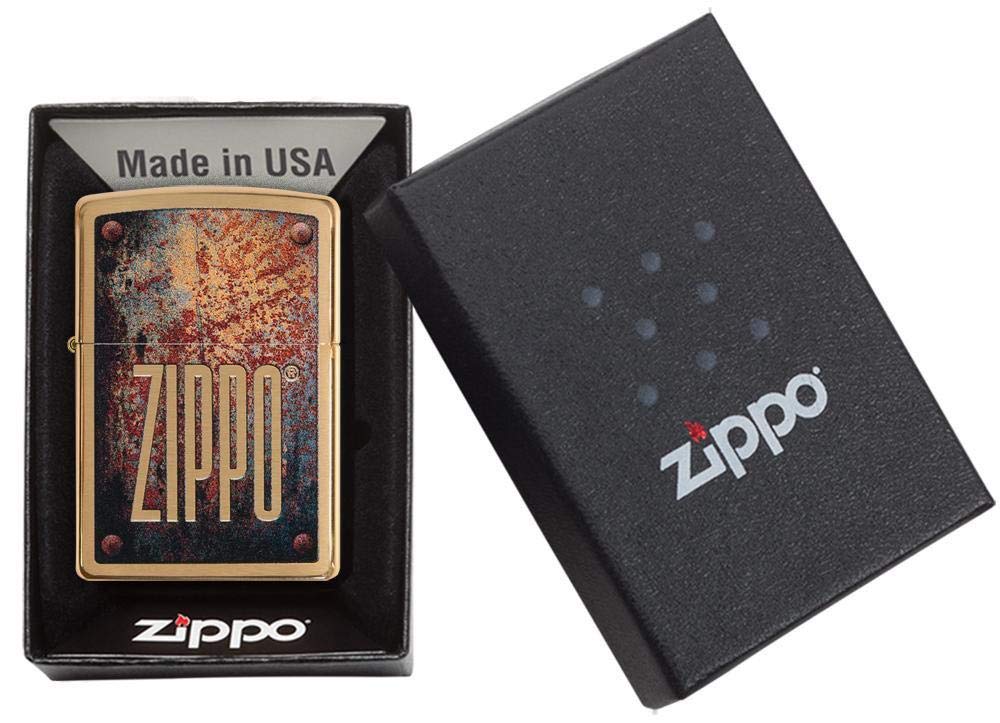 Custom Personalized Zippo Rusty Plate Design Windproof Lighter Free Engraving #29879