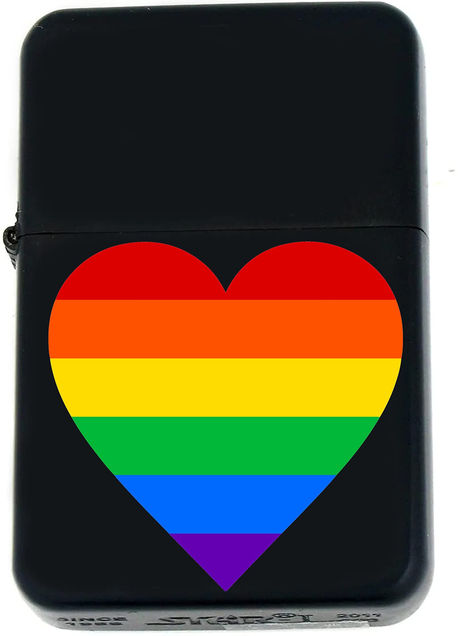 Custom s Infinity Matt Black Lighter! Personalize Lighter with LGBTQ Rainbow Pride and Text (PD-7) - Christmas, Halloween & Valentines Day Gift
