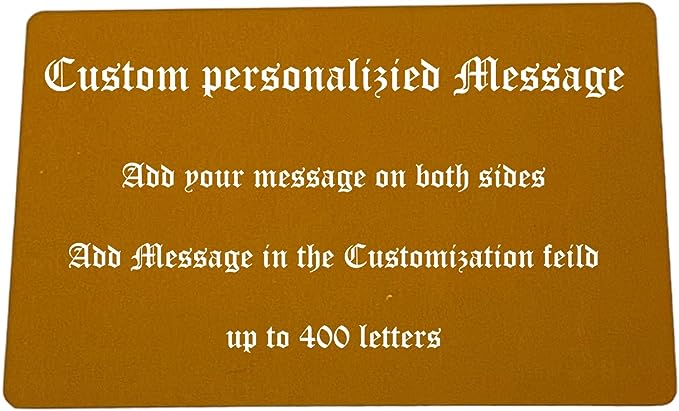 Personalized Wallet Insert Card - Gold