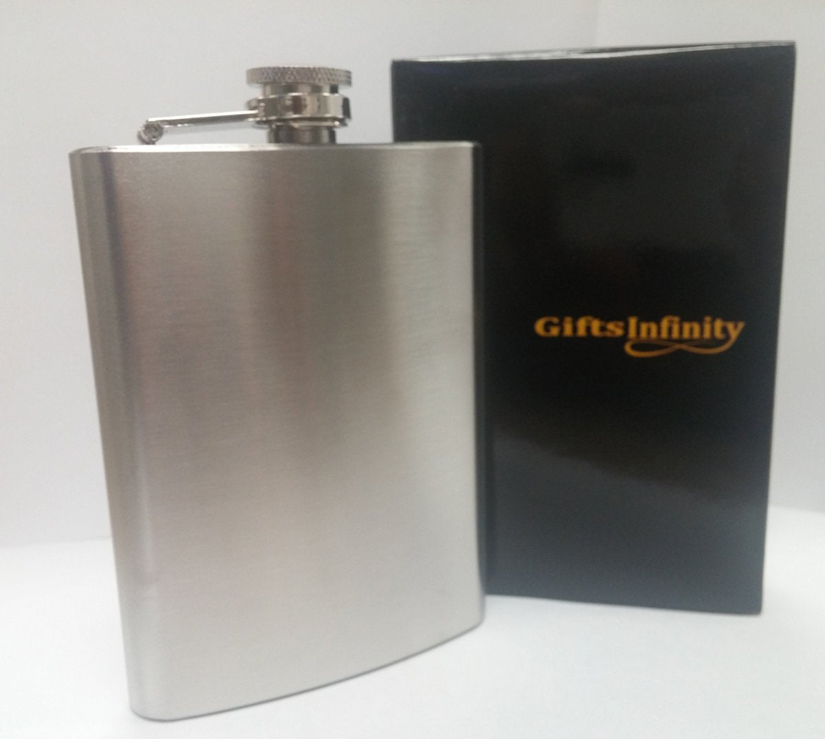 Gifts Infinity® Personalized Set of 4 8oz Stainless Steel Groomsman Flask - Engraved