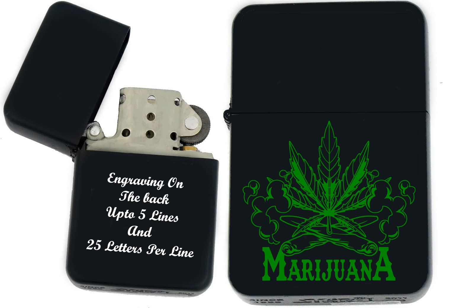 Custom Personalizied Leaf Collection s Infinity Black Matt Windproof Lighters! (WD-25) - Christmas, Halloween & Valentines Day Gift