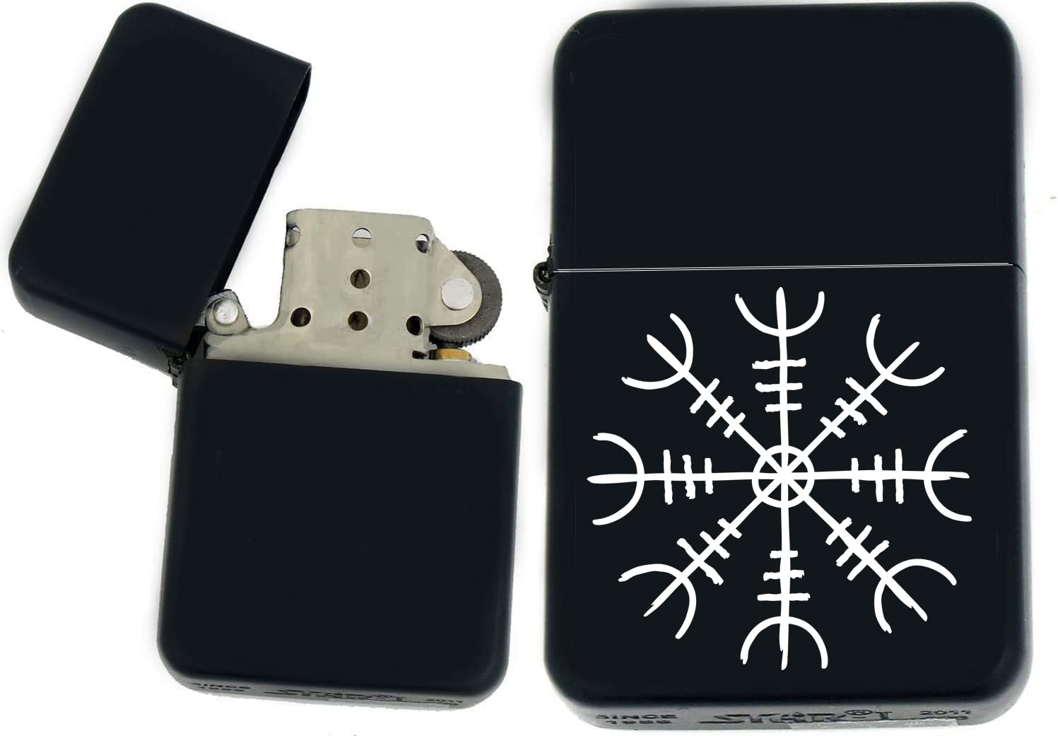 Celtic Knot and Viking Designs Laser Engraved Unique Collectible s Infinity Black Matt Windproof Lighters! (V-7) - Christmas, Halloween & Valentines Day Gift