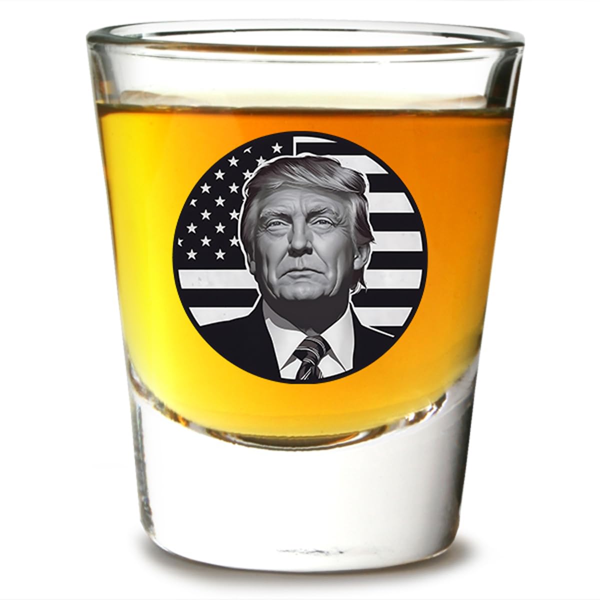 GIFTS INFINITY 1.5oz Whiskey Shot Glasses Donald Trump Collection Make America Great Again. (SG-9)