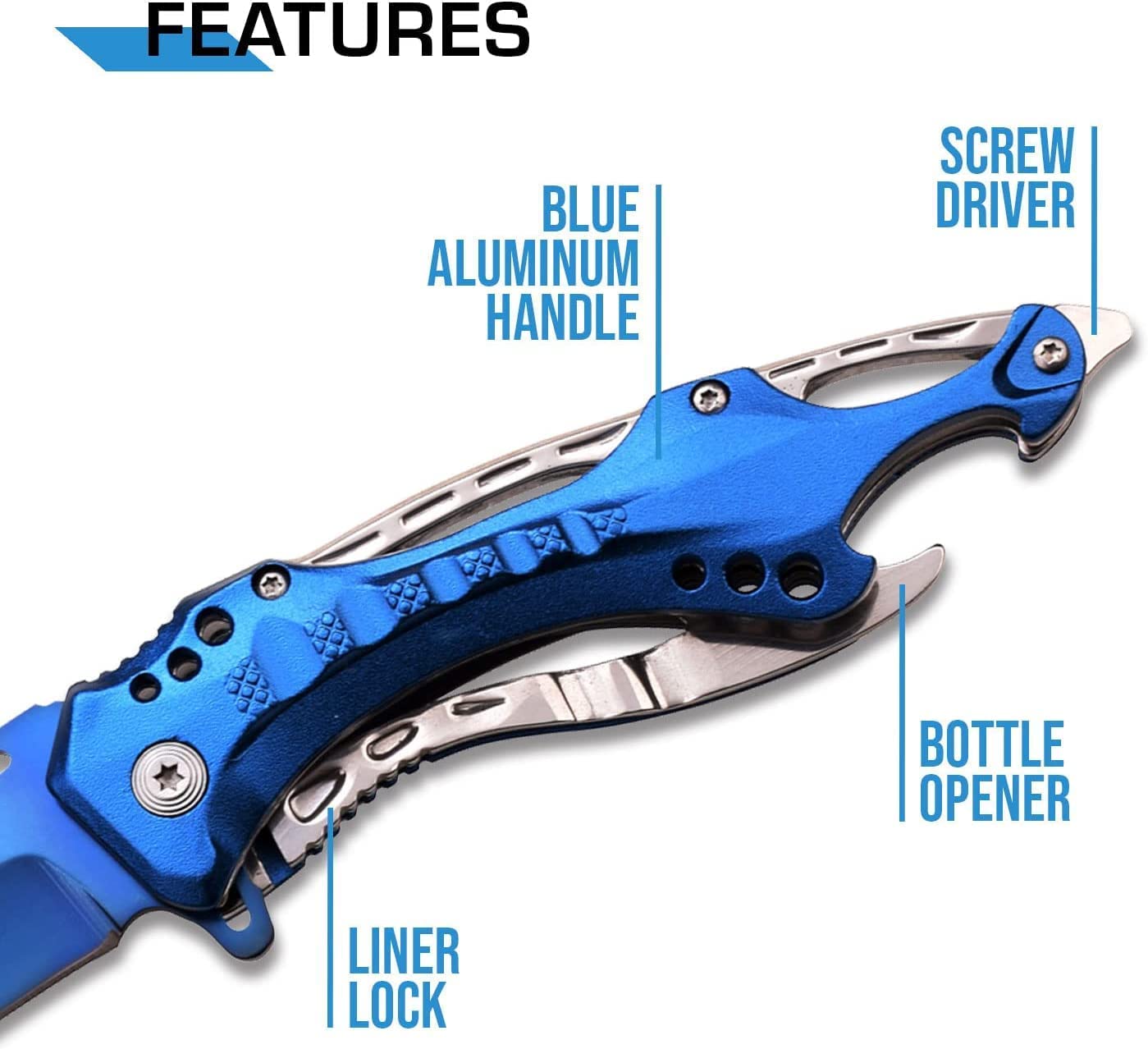 Personalized Laser Engraved Stainless Steel Blade & High Durability Pocket Knife