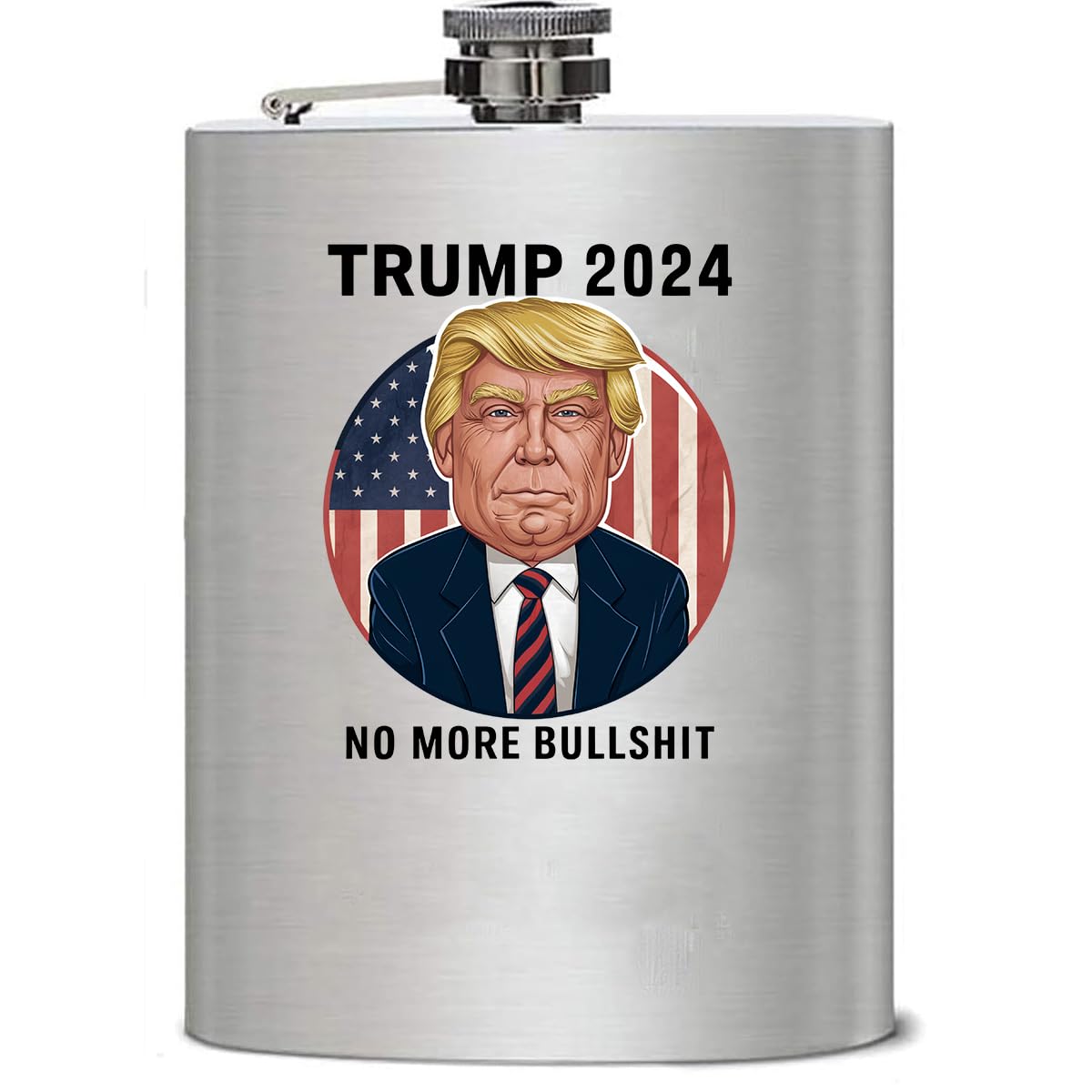 Gifts Infinity 8oz Satinless Steel Flask Donald Trump Collectibles Flask (TF-7)
