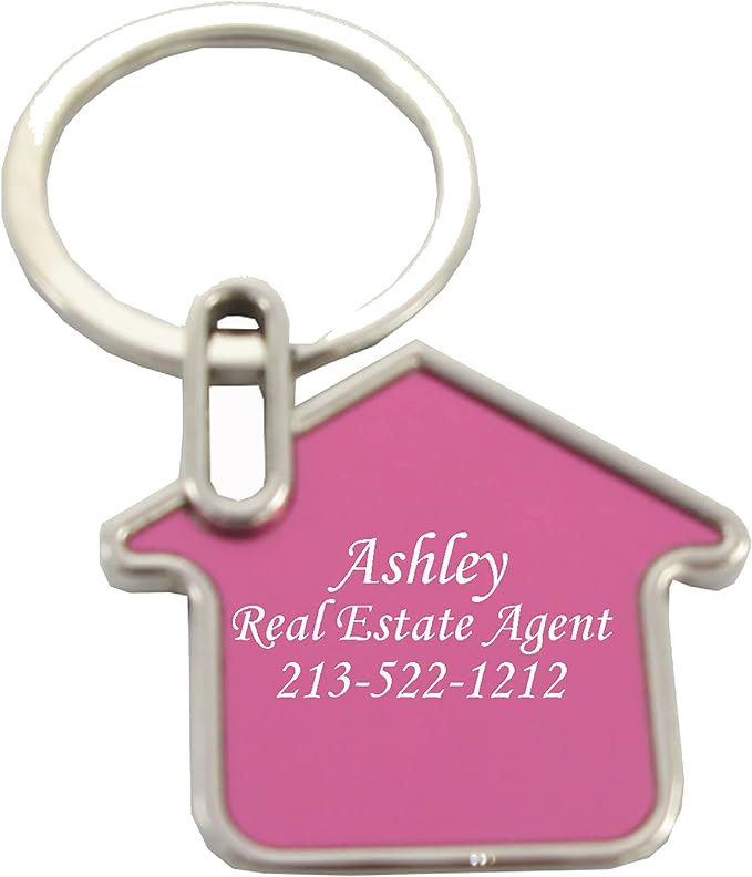 GIFTS INFINITY Custom Personalized House Style #2 Keychain - Free Laser Engraving