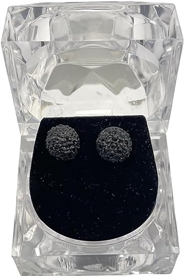 Disco Ball Stud Earring - Black