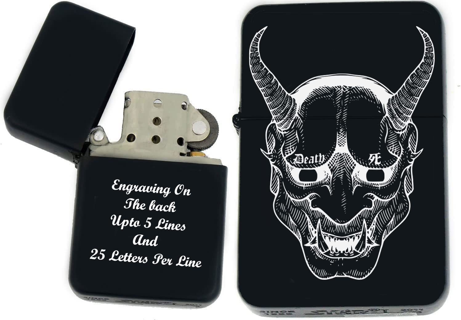 GIFTS INFINITY - Custom Personalized Japanese Mask Oni Demon Kabuki Unique Lighters