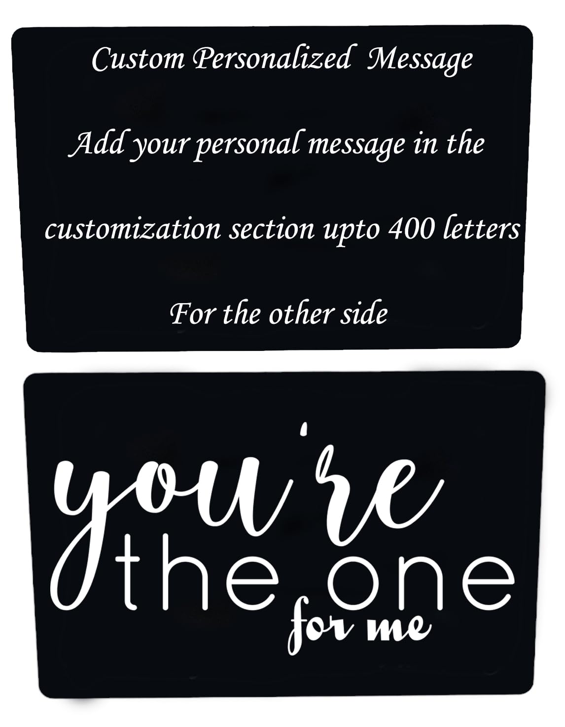 Custom Wallet Insert For Ever Love Personalized with Any Message - Boyfriend or Girlfriend Gift for Anniversary, Birthday, Engraved Aluminum Wallet Card (FL-13)