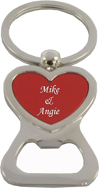 GIFTS INFINITY Custom Personalized Heart Love Forever Bottle Opener Keychain - Free Laser Engraving