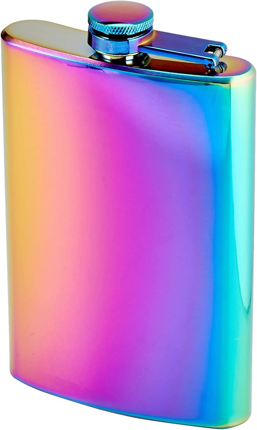 GIFTS INFINITY - Rainbow Stainless Steel Hip Flask with Assorted Colors, High Quality