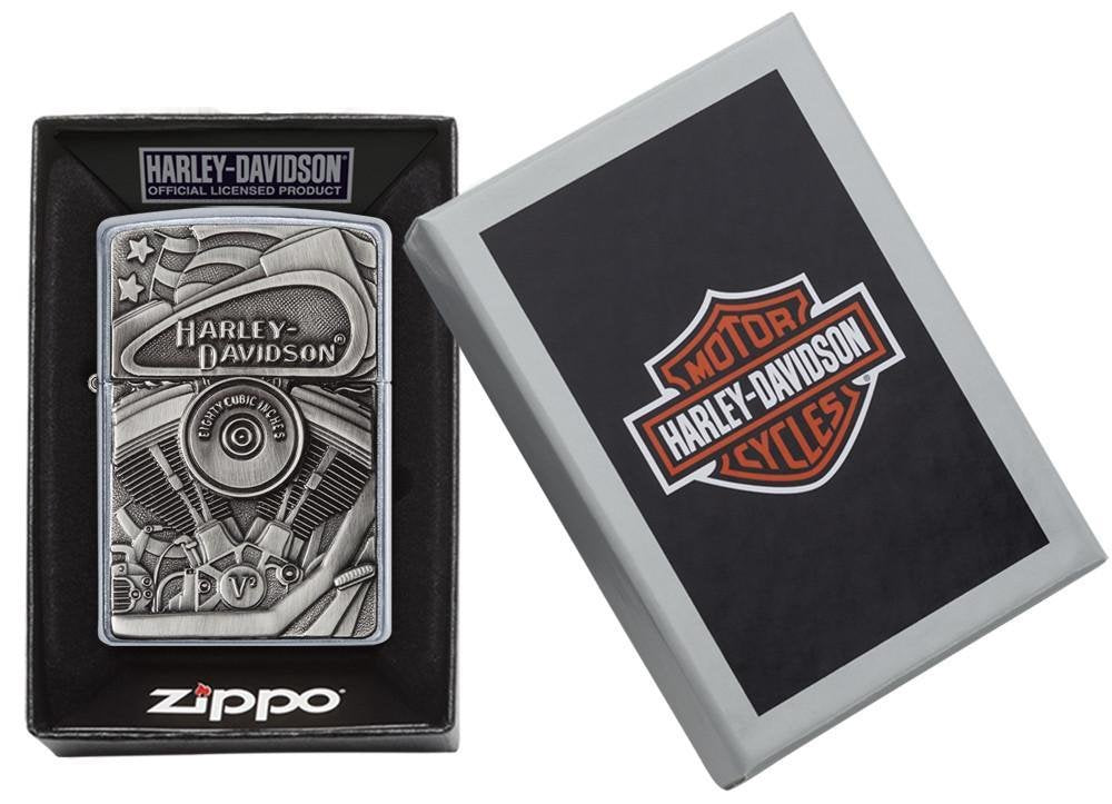 Personalized Clasic Zippo Harley-Davidson Windproof Oil Lighter Free Engraving (29266) - Christmas, Halloween & Valentines Day Gift